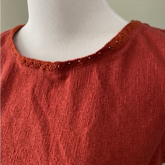 Anthropologie size small rust color sleeveless jersey dress - Picture 2 of 7